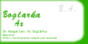 boglarka ax business card